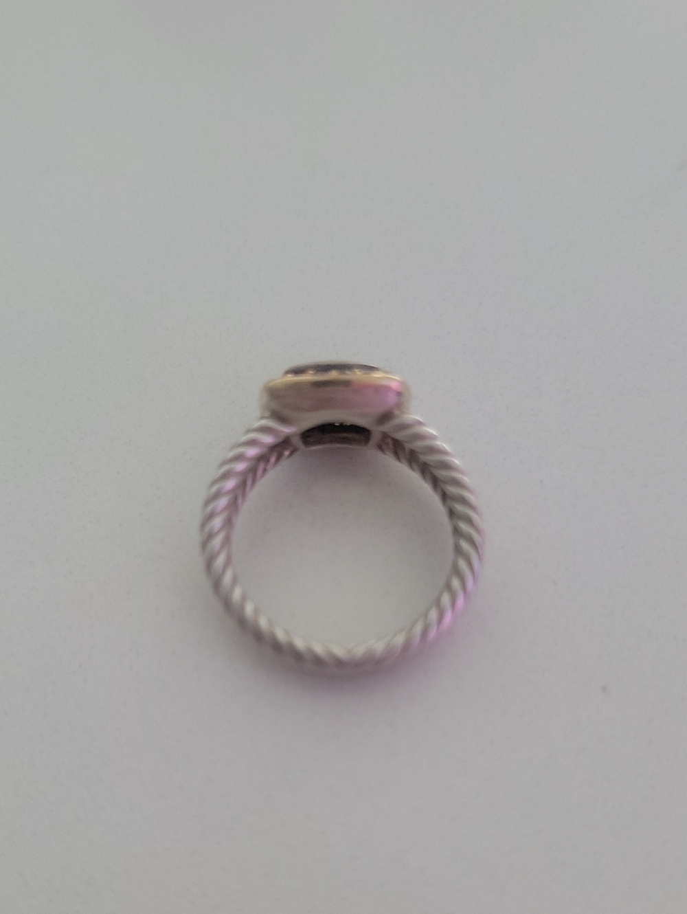 David Yurman Petite Albion Ring- Yellow Saphire, Citrine, 18k gold & silver RARE - Picture 3 of 5